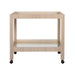 Worlds Away - Otis Fluted Bar Cart In Light Cerused Oak - OTIS CO - GreatFurnitureDeal