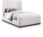 Meridian Furniture - Oliver Cream Boucle Fabric Upholstered Queen Bed (3 Boxes) - OliverCream-Q - GreatFurnitureDeal