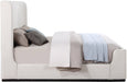 Meridian Furniture - Oliver Cream Boucle Fabric Upholstered Queen Bed (3 Boxes) - OliverCream-Q - GreatFurnitureDeal