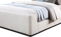 Meridian Furniture - Oliver Cream Boucle Fabric Upholstered Queen Bed (3 Boxes) - OliverCream-Q - GreatFurnitureDeal