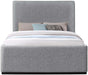 Meridian Furniture - Oliver Grey Boucle Fabric Upholstered Full Bed (3 Boxes) - OliverGrey-F - GreatFurnitureDeal