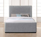 Meridian Furniture - Oliver Grey Boucle Fabric Upholstered Full Bed (3 Boxes) - OliverGrey-F - GreatFurnitureDeal