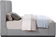 Meridian Furniture - Oliver Grey Boucle Fabric Upholstered King Bed (3 Boxes) - OliverGrey-K - GreatFurnitureDeal