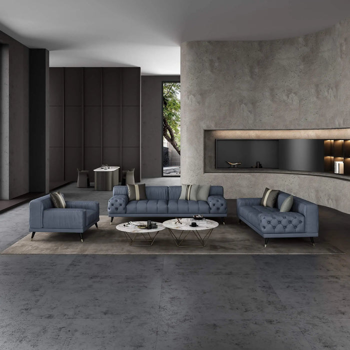 European Furniture - Outlander 3 Piece Sofa Set Gray - EF-88882 - GreatFurnitureDeal