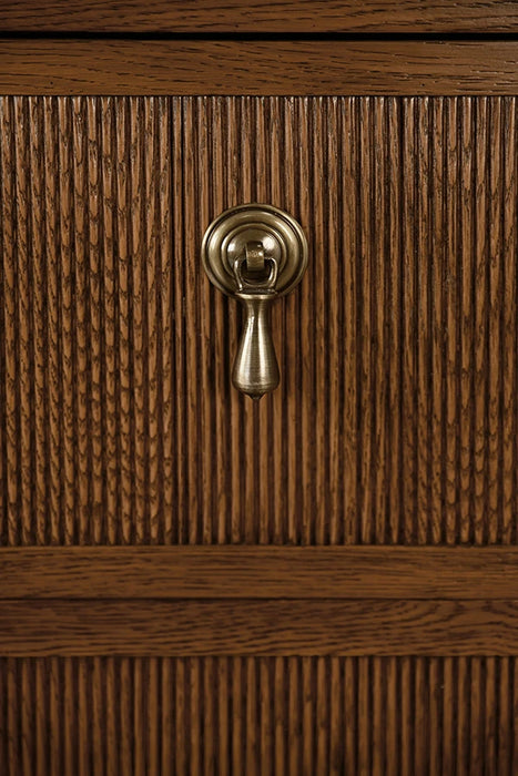 Worlds Away - Pascal Four Drawer Chest With Fluted Drawer Fronts In Provincial Brown Oak - PASCAL PBO