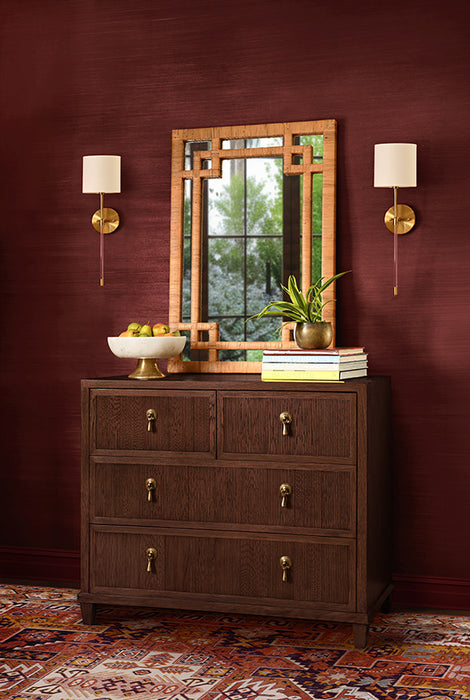 Worlds Away - Pascal Four Drawer Chest With Fluted Drawer Fronts In Provincial Brown Oak - PASCAL PBO