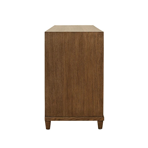 Worlds Away - Pascal Four Drawer Chest With Fluted Drawer Fronts In Provincial Brown Oak - PASCAL PBO