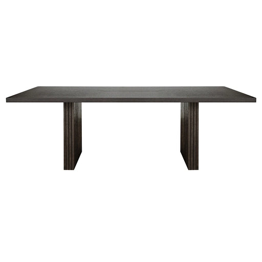 Worlds Away - Patterson Plank Style Slatted Base Dining Table in Dark Espresso Oak - PATTERSON ES - GreatFurnitureDeal