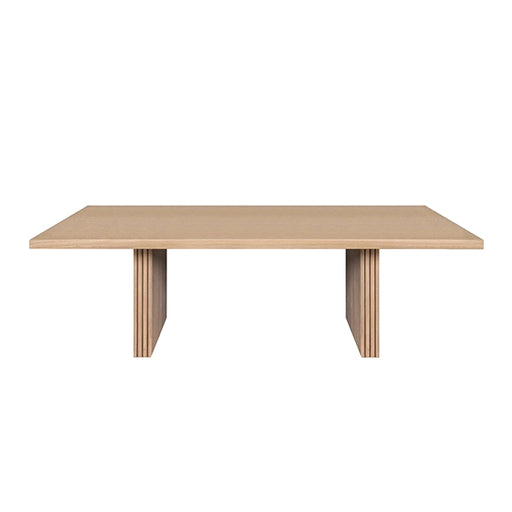 Worlds Away - Patterson Plank Style Slatted Base Dining Table in Natural Oak - PATTERSON NO - GreatFurnitureDeal
