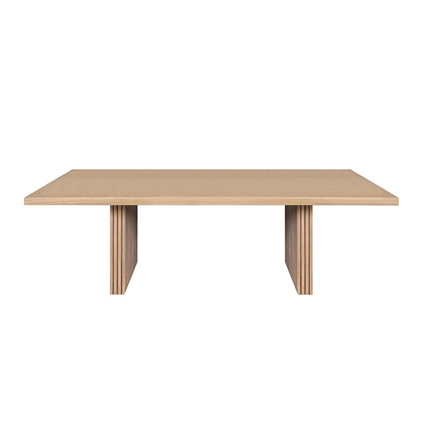 Worlds Away - Patterson Plank Style Slatted Base Dining Table in Natural Oak - PATTERSON NO - GreatFurnitureDeal