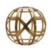 Worlds Away - Large Round Metal Ball With Geo Cutouts In Textured Brass - PAXON LG - GreatFurnitureDeal