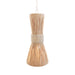 Worlds Away - Elongated Hourglass Pendant Wrapped In Natural Rafia - PAX - GreatFurnitureDeal