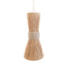 Worlds Away - Elongated Hourglass Pendant Wrapped In Natural Rafia - PAX - GreatFurnitureDeal