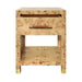 Worlds Away - One Drawer Side Table With Rattan Wrapped Handle In Burl Wood - PELHAM BW - GreatFurnitureDeal