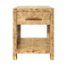 Worlds Away - One Drawer Side Table With Rattan Wrapped Handle In Burl Wood - PELHAM BW - GreatFurnitureDeal