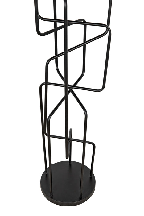 NOIR Furniture - Moriarty Floor Lamp, Black Metal - PZ005MTB
