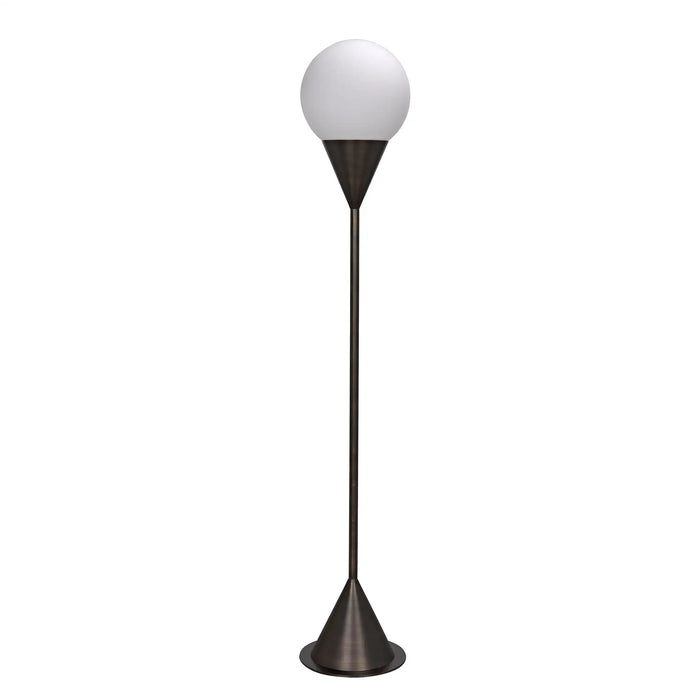 NOIR Furniture - Cone Floor Lamp in Aged Brass - PZ014AB - GreatFurnitureDeal