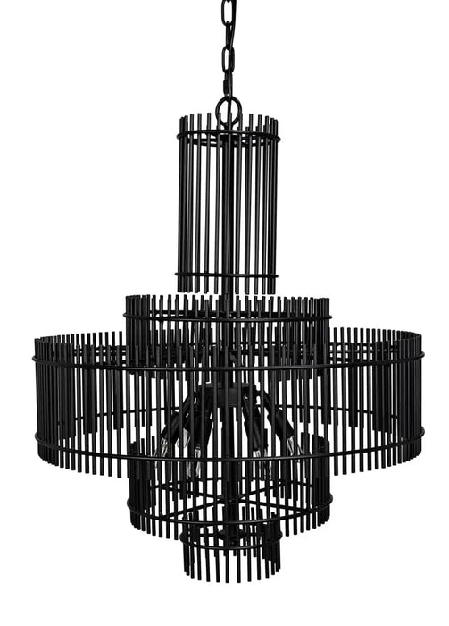Noir Furniture - Ghost Chandelier in Matte Black - PZ022MTB - GreatFurnitureDeal