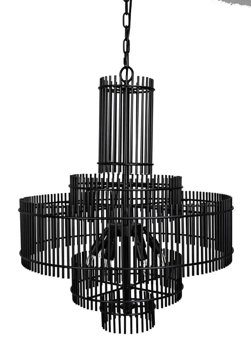 Noir Furniture - Ghost Chandelier in Matte Black - PZ022MTB - GreatFurnitureDeal