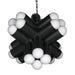 Noir Furniture - Massimo Chandelier in Matte Black - PZ032MTB - GreatFurnitureDeal