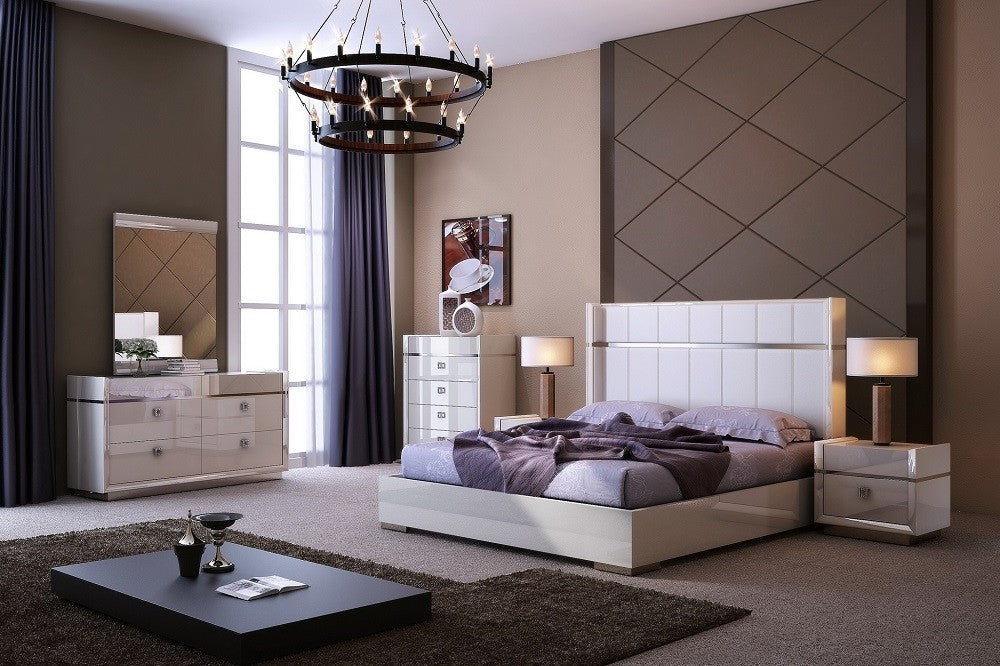 J&M Furniture - The Paris Modern 3 Piece Eastern King Bedroom Set - 18217-EK-3SET - GreatFurnitureDeal
