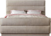 Meridian Furniture - Paxton Beige Chenille Fabric Upholstered King Bed (3 Boxes) - PaxtonBeige-K - GreatFurnitureDeal