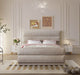 Meridian Furniture - Paxton Beige Chenille Fabric Upholstered King Bed (3 Boxes) - PaxtonBeige-K - GreatFurnitureDeal