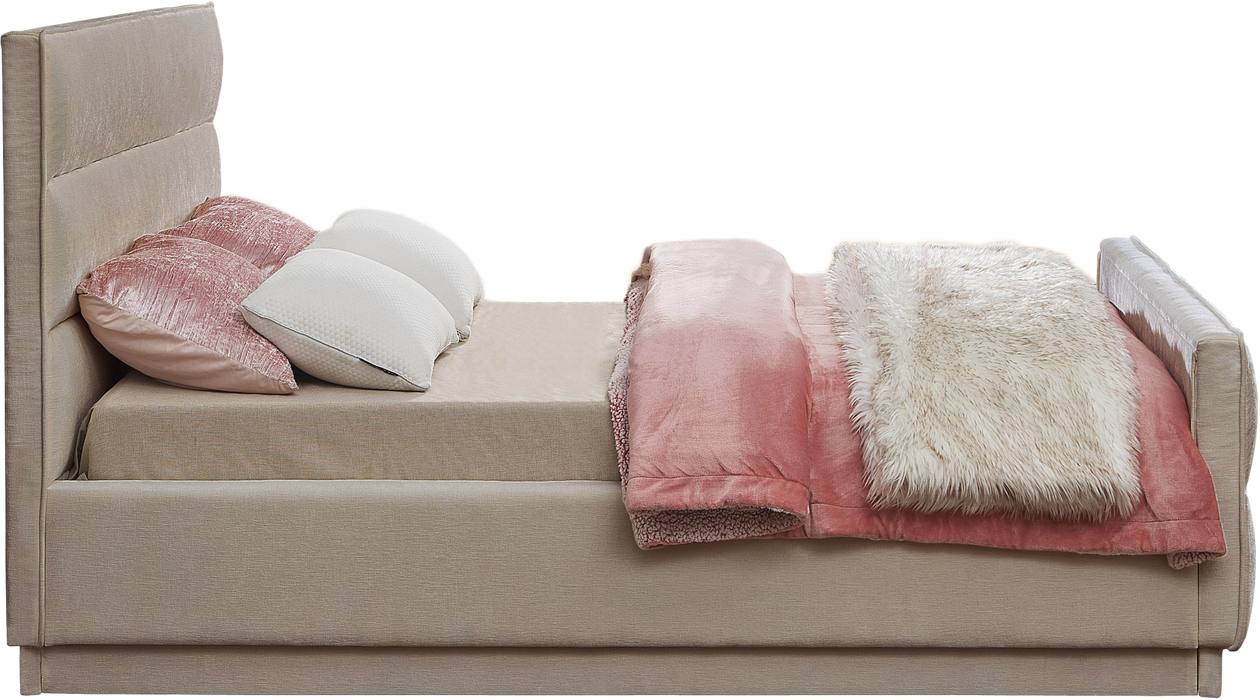 Meridian Furniture - Paxton Beige Chenille Fabric Upholstered King Bed (3 Boxes) - PaxtonBeige-K - GreatFurnitureDeal