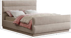 Meridian Furniture - Paxton Beige Chenille Fabric Upholstered King Bed (3 Boxes) - PaxtonBeige-K - GreatFurnitureDeal