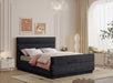 Meridian Furniture - Paxton Black Chenille Fabric Upholstered King Bed (3 Boxes) - PaxtonBlack-K - GreatFurnitureDeal
