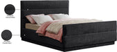 Meridian Furniture - Paxton Black Chenille Fabric Upholstered King Bed (3 Boxes) - PaxtonBlack-K - GreatFurnitureDeal