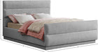 Meridian Furniture - Paxton Grey Chenille Fabric Upholstered King Bed (3 Boxes) - PaxtonGrey-K - GreatFurnitureDeal