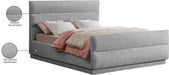 Meridian Furniture - Paxton Grey Chenille Fabric Upholstered King Bed (3 Boxes) - PaxtonGrey-K - GreatFurnitureDeal