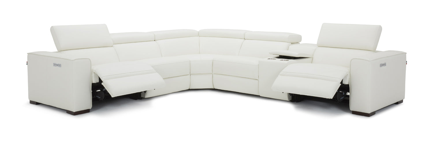 J&M Furniture - Picasso 6Pc Motion Sectional In White - 18865-W