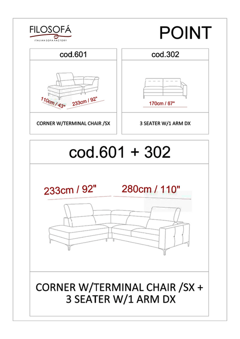 ESF Furniture - Point Left Sectional - POINT-SEC