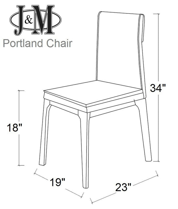 J&M Furniture - Portland Modern Dining Chair in Grey - Set of 2 - 19986-DC - GreatFurnitureDeal