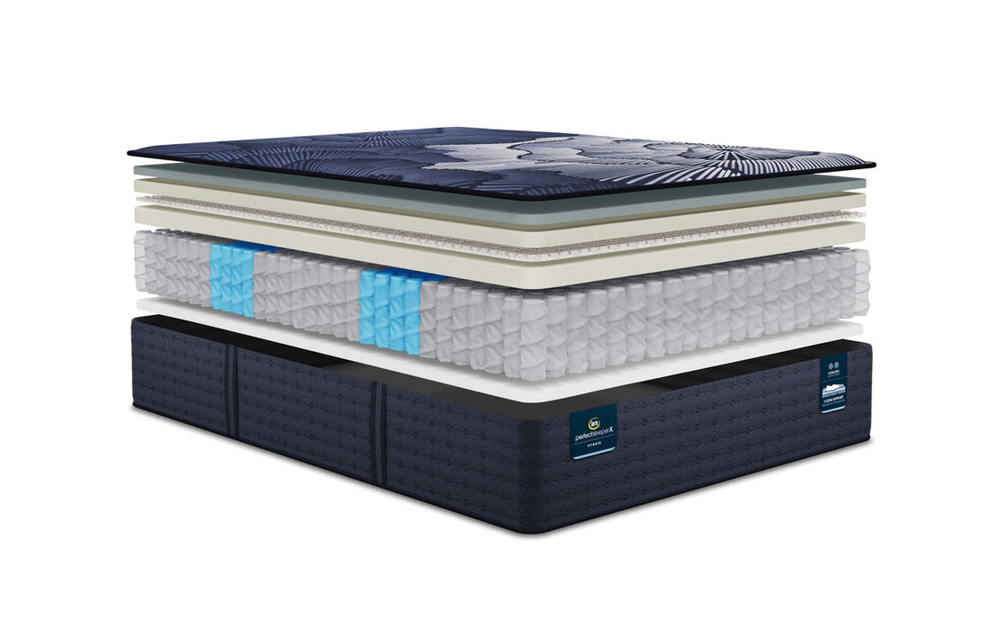 Serta Mattress - Perfect Sleeper X Hybrid Prescott Plush King Mattress - PRESCOTT-KING - GreatFurnitureDeal