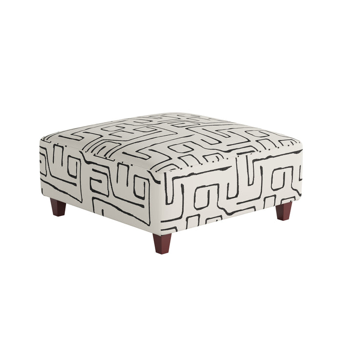 Southern Home Furnishings - Fossil Ebony Cocktail Ottoman in Multi - 109-C Fossil Ebony-MTO - GreatFurnitureDeal