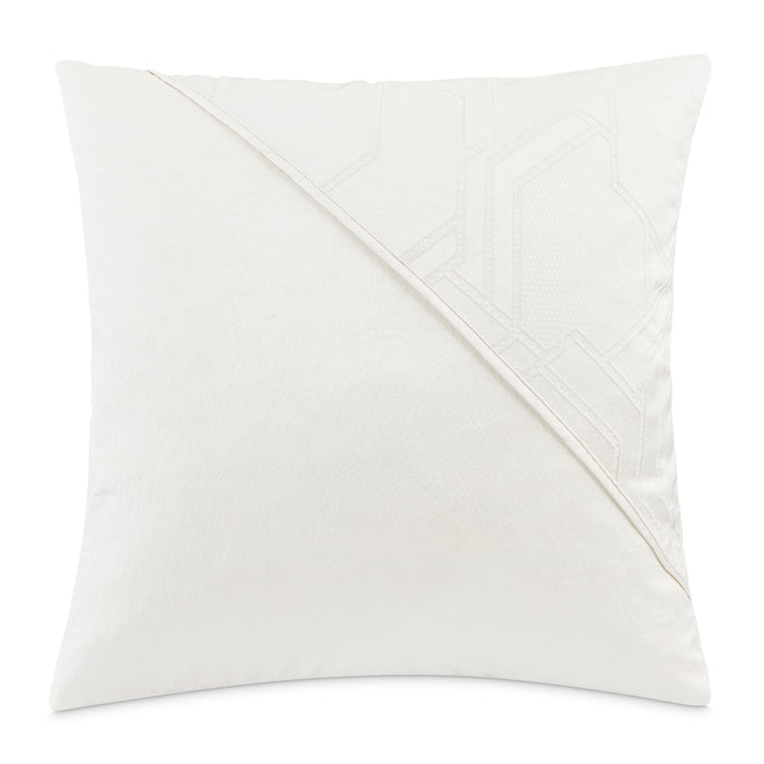 AICO Furniture - Quincy"4pc Queen Comforter Set"Ivory - BCS-QS04-QUNCY-IVY - GreatFurnitureDeal