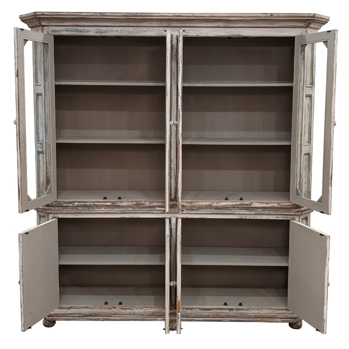 GJ Styles - Large Cabinet W/Glass & Panel Doors - RA120 - GreatFurnitureDeal