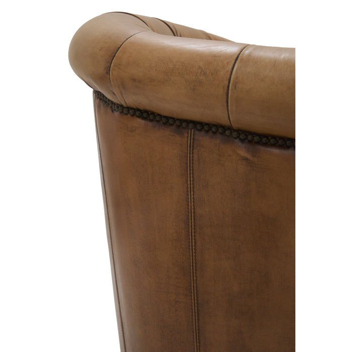 GJ Styles - Burton Tufted Club Chair Antique Buffalo - RA132 - GreatFurnitureDeal