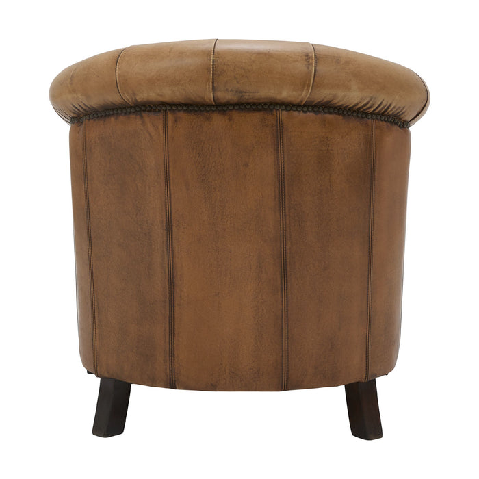 GJ Styles - Burton Tufted Club Chair Antique Buffalo - RA132 - GreatFurnitureDeal
