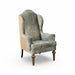 GJ Styles - Cheltenham Chair Blue Velvet & Burlap - RA47 - GreatFurnitureDeal