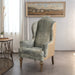 GJ Styles - Cheltenham Chair Blue Velvet & Burlap - RA47 - GreatFurnitureDeal