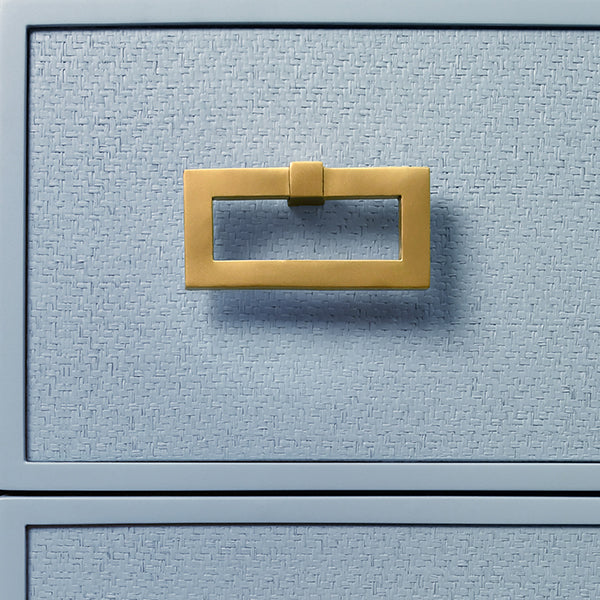 Worlds Away - Radley Three Drawer Side Table With Matte Light Blue Frame and Light Blue - RADLEY LB - GreatFurnitureDeal