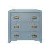 Worlds Away - Radley Three Drawer Side Table With Matte Light Blue Frame and Light Blue - RADLEY LB - GreatFurnitureDeal