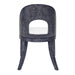 Worlds Away - Rafferty Curved Back Wooden Dining Chair In Navy Burl - RAFFERTY NVYBW - GreatFurnitureDeal
