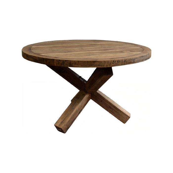 GJ Styles - Mexico Round Teak Dining Table - RD10 - GreatFurnitureDeal