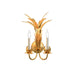 Worlds Away - Reseda Palm Two Arm Tole Wall Sconce In Gold Leaf - RESEDA G - GreatFurnitureDeal