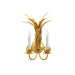 Worlds Away - Reseda Palm Two Arm Tole Wall Sconce In Gold Leaf - RESEDA G - GreatFurnitureDeal